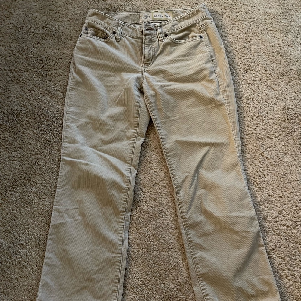 Ann Taylor Loft low rise bootcut cords